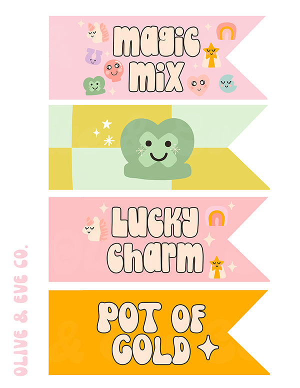 Marshmallow Wish Charm Pennants and Tags