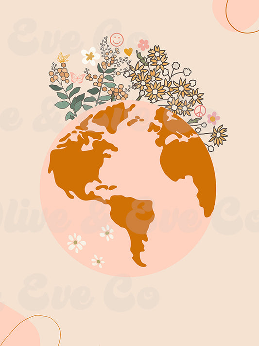 Floral Earth and Earth Day Collection