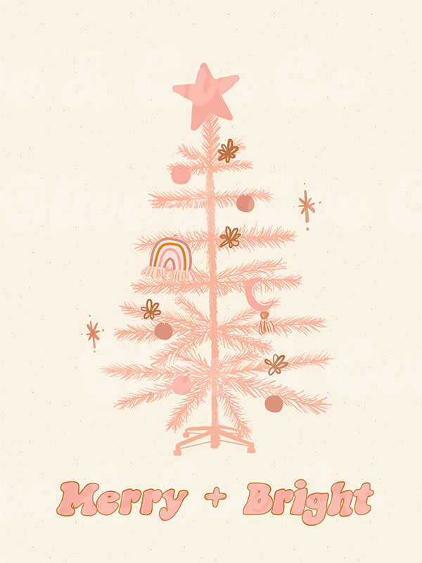 Merry + Bright Pink Tinsel Tree