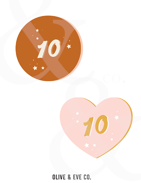 Numbers 6-10 Birthday Toppers/Wands ♡