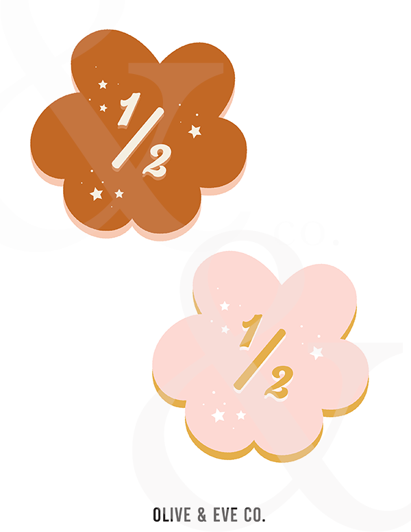 Half Birthday Cake Toppers ♡