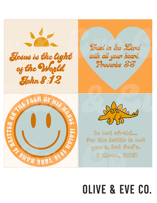 Retro Scripture Cards