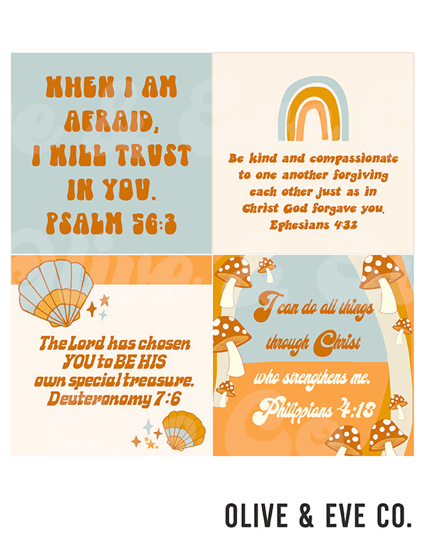 Retro Scripture Cards