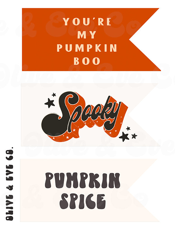 Groovy Halloween Banners – Olive and Eve, LLC