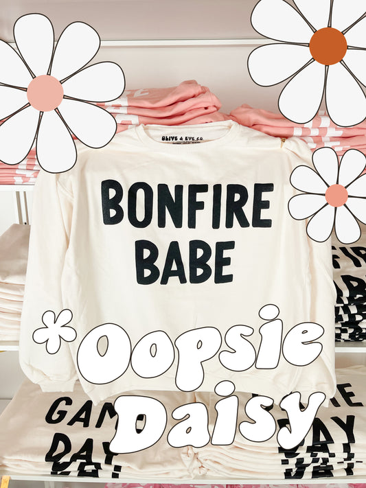 Oopsie Daisy Bonfire Babe Women's Oversized French Terry