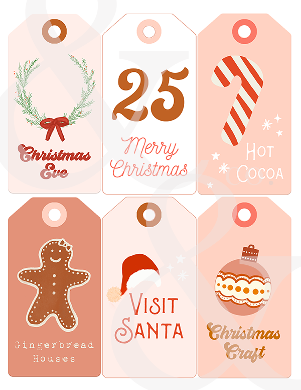 Christmas and Advent Gift Tags (Printable)