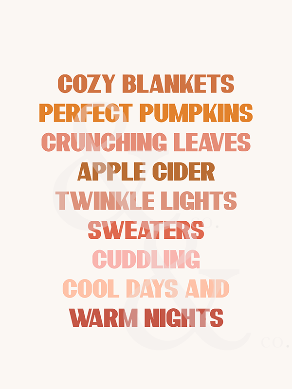 Autumn List Print ♡