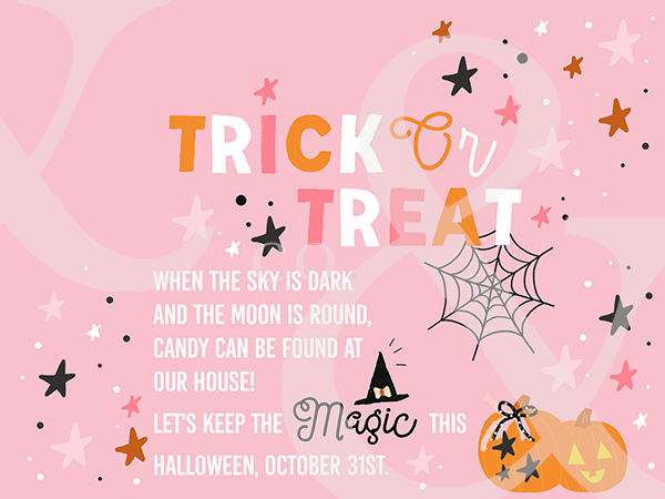 YARD SIGN!! Trick Or Treat  // Collaboration with A MagicalMess ♡
