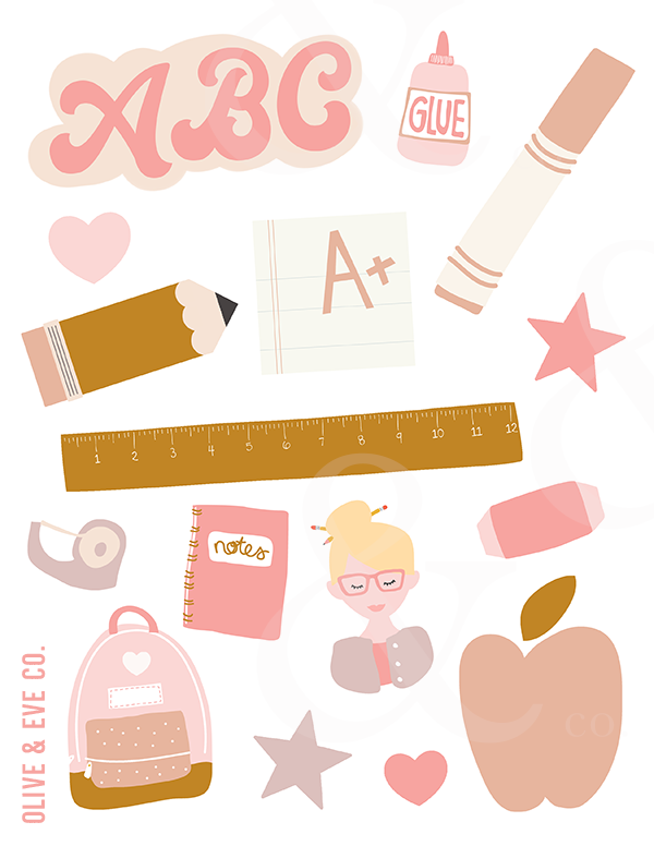 Aesthetic girly cute Journal sticker pack | Sticker