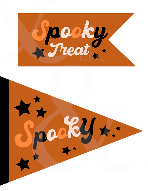 S P O O K Y Flags + Banners