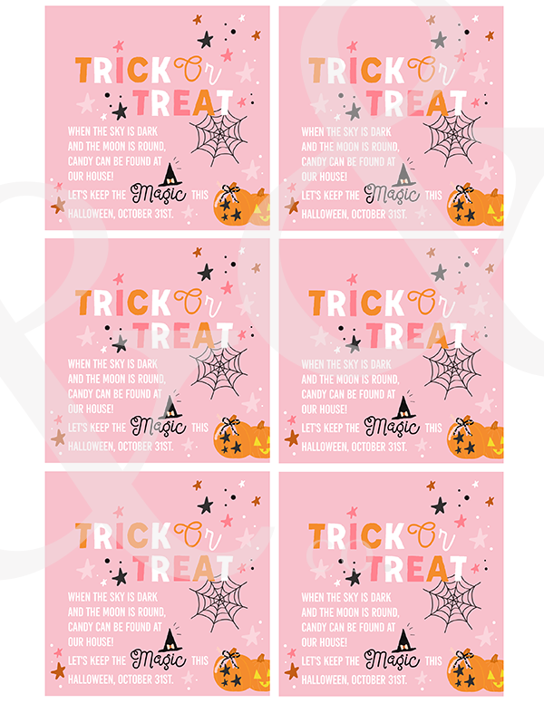 Trick Or Treat Gift Tags // Collaboration with A MagicalMess ♡