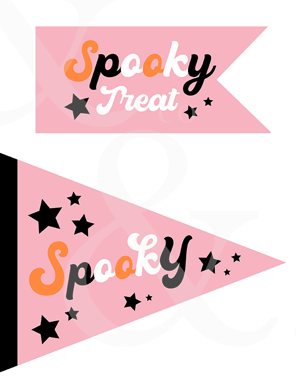 S P O O K Y Flags + Banners
