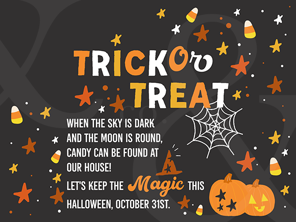 YARD SIGN!! Trick Or Treat  // Collaboration with A MagicalMess ♡